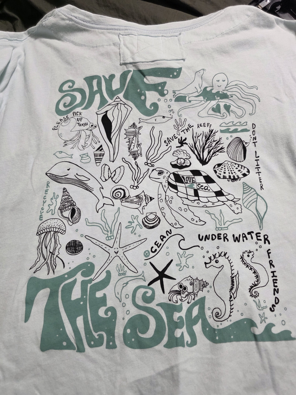FP We The Free Pale Blue Cropped Graphic Tee - Picture 4 of 6